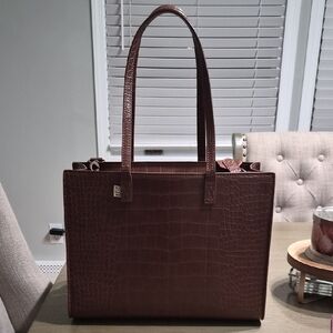 Beis Regular Brown Croc Work Tote Bag